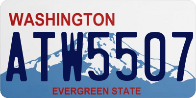 WA license plate ATW5507