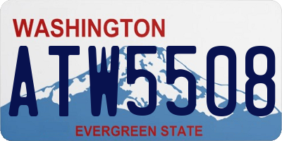 WA license plate ATW5508
