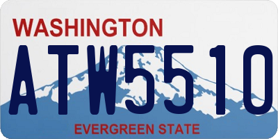 WA license plate ATW5510