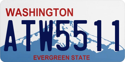 WA license plate ATW5511