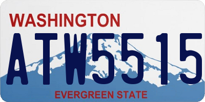 WA license plate ATW5515