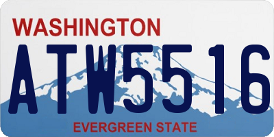 WA license plate ATW5516