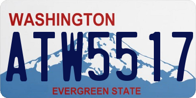 WA license plate ATW5517