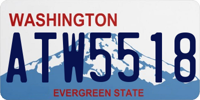 WA license plate ATW5518