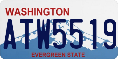 WA license plate ATW5519
