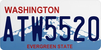 WA license plate ATW5520