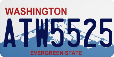 WA license plate ATW5525