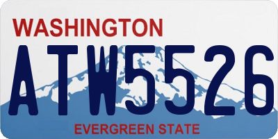 WA license plate ATW5526