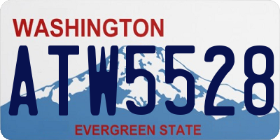 WA license plate ATW5528