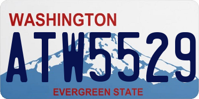 WA license plate ATW5529