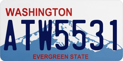 WA license plate ATW5531