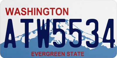WA license plate ATW5534