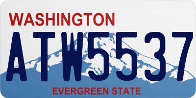WA license plate ATW5537