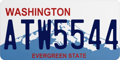 WA license plate ATW5544