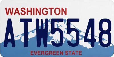 WA license plate ATW5548