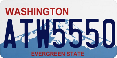 WA license plate ATW5550