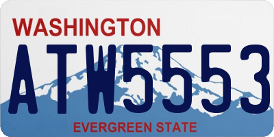 WA license plate ATW5553
