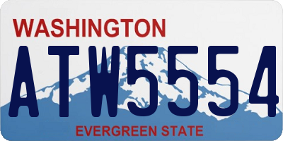 WA license plate ATW5554