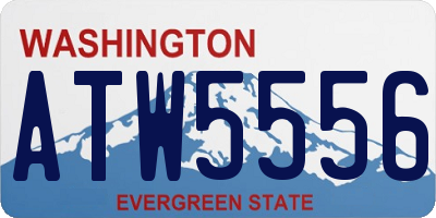 WA license plate ATW5556