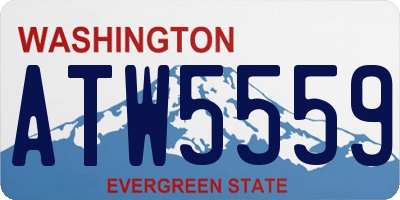 WA license plate ATW5559