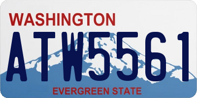 WA license plate ATW5561