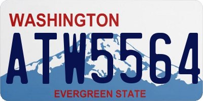 WA license plate ATW5564