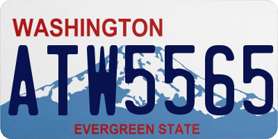 WA license plate ATW5565