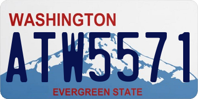 WA license plate ATW5571