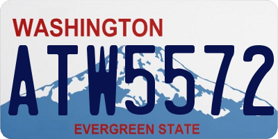 WA license plate ATW5572