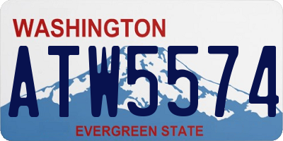 WA license plate ATW5574