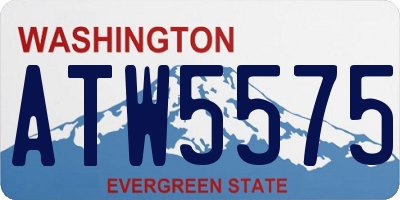 WA license plate ATW5575
