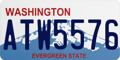 WA license plate ATW5576