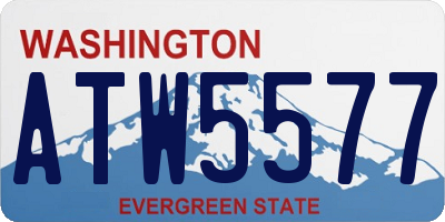 WA license plate ATW5577