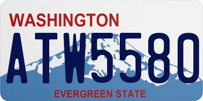 WA license plate ATW5580