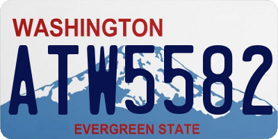 WA license plate ATW5582