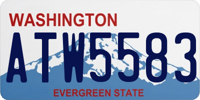 WA license plate ATW5583