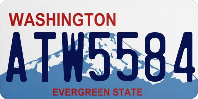 WA license plate ATW5584