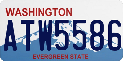 WA license plate ATW5586