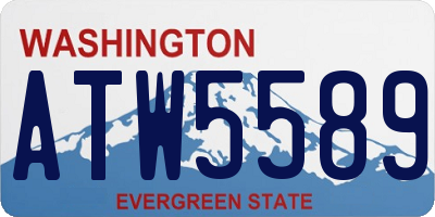 WA license plate ATW5589