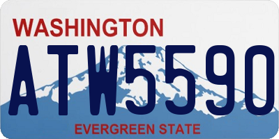 WA license plate ATW5590