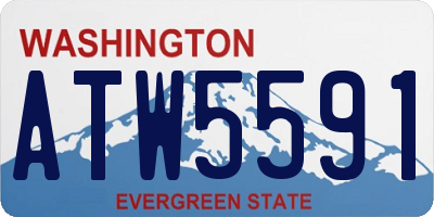 WA license plate ATW5591