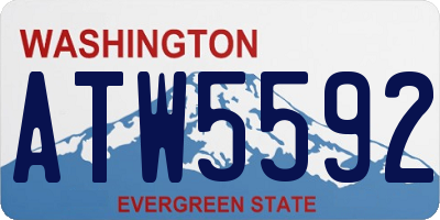 WA license plate ATW5592