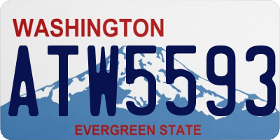 WA license plate ATW5593