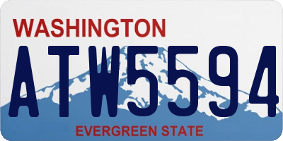 WA license plate ATW5594