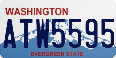 WA license plate ATW5595