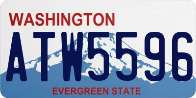 WA license plate ATW5596