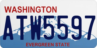 WA license plate ATW5597