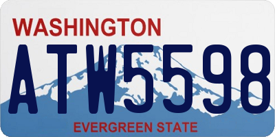 WA license plate ATW5598