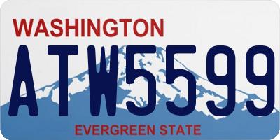 WA license plate ATW5599