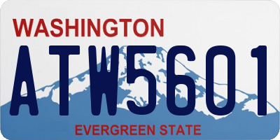 WA license plate ATW5601